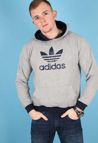 VINTAGE ADIDAS HOODIE IN GREY NH74
