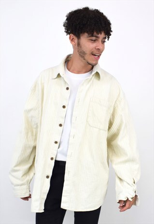 VINTAGE 90'S CREAM CORDUROY SHIRT