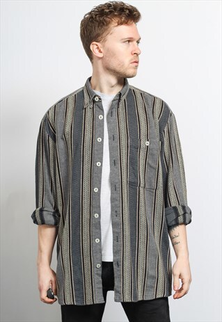 VINTAGE AZTEC PATTERNED SHIRT