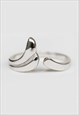 DAINTY WAVE THUMB RING WOMEN STERLING SILVER RING