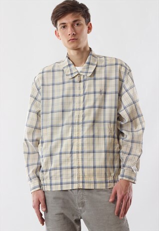 VINTAGE YVES SAINT LAURENT YSL HARRINGTON 90S BLUE WHITE