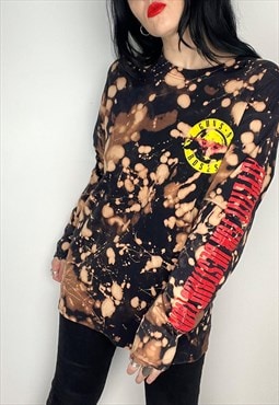 Reworked Guns n Roses bleached band Shirt size m/l