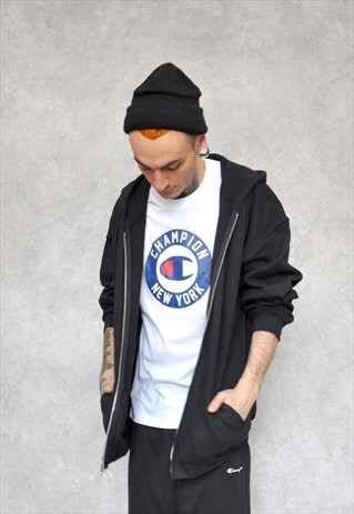 WHITE UNISEX COTTON CHAMPION T-SHIRT