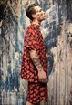 HEART PRINT BASKETBALL SHORTS HANDMADE LOVE EMOJI OVERALLS
