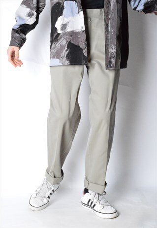 VINTAGE 90S LIGHT OLIVE GREEN PANTS