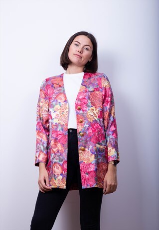 FLORAL PATTERNED VINTAGE BLAZER