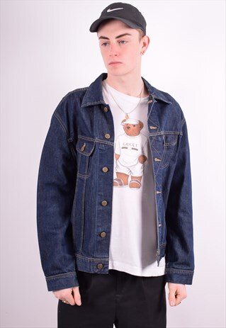 LEE MENS VINTAGE DENIM JACKET XL BLUE 90'S