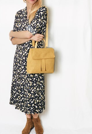 CONVERTIBLE LADY BAG MINI BACKPACK YELLOW