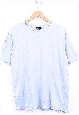 Vintage Ralph Lauren Tee Short Sleeve Blue With Cream Logo