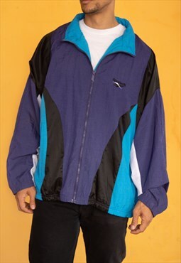 Vintage Reebok 90s Track Jacket in Purple XL