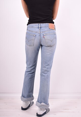 LEVI'S 545 WOMENS VINTAGE JEANS W28 L34 BLUE 90'S