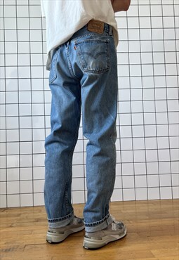 Vintage LEVIS Jeans Denim Pants 80s Orange Tab / Wash Blue 