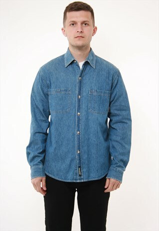 VINTAGE OLDSCHOOL TIMBERLAND COTTON DENIM SHIRT 14408