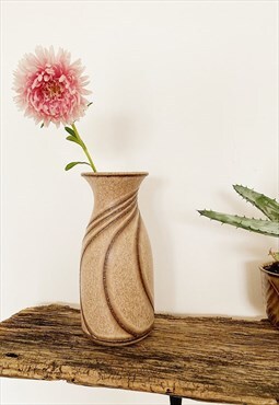 Mid Century German Ceramic Textured Vase