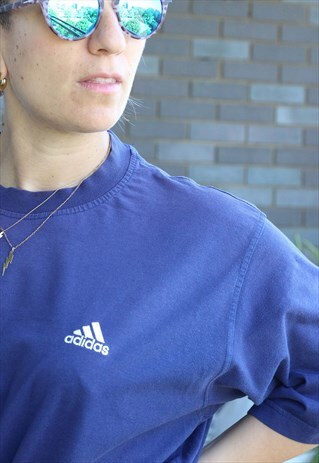VINTAGE 1990S BLUE ADIDAS OVERSIZED T SHIRT