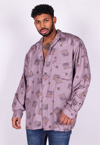 VINTAGE SILK PATTERNED SHIRT S1536
