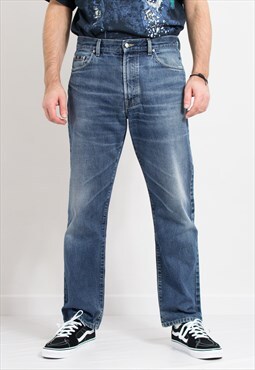 Hugo Boss jeans vintage blue denim straight leg high waist 