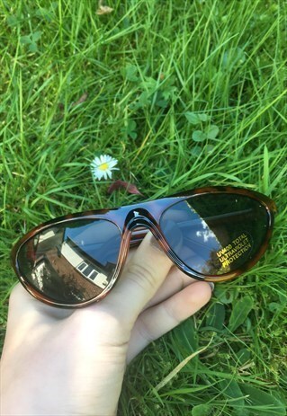 WOMENS VINTAGE 90S SUNGLASSES LEOPARD PRINT PATTERN GLASSES