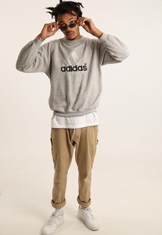 VINTAGE ADIDAS EQUIPMENT EMBROIDERED SPELL OUT SWEATSHIRT