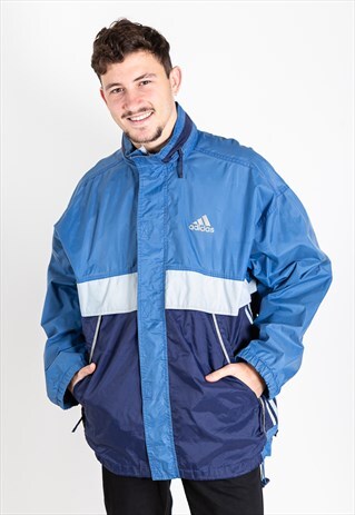 VINTAGE 80S ADIDAS RAINCOAT JACKET / S0858