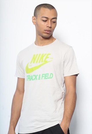 VINTAGE NIKE BIG LOGO T-SHIRT GREY