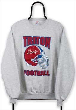 Vintage Grey Triton Football Sweatshirt