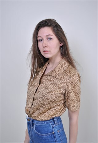 90S SNAKE PRINT BLOUSE, ANIMAL SUMMER SEXY SHIRT
