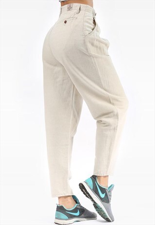 TAPERED MOM TROUSERS PANTS