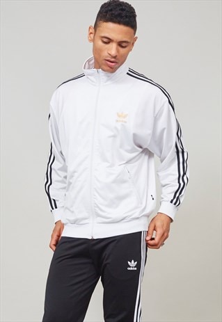 VINTAGE WHITE CLASSIC 1980'S SPORTS ADIDAS JACKET