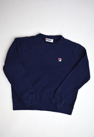 VINTAGE 90S FILA NAVY CLASSIC LOGO SWEATSHIRT