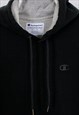 CHAMPION HOODIE / JUMPER IN BLACK COLOUR, VINTAGE.