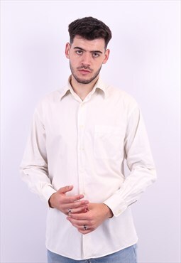 Vintage Kenzo Homme Long Sleeve Shirt in Cream