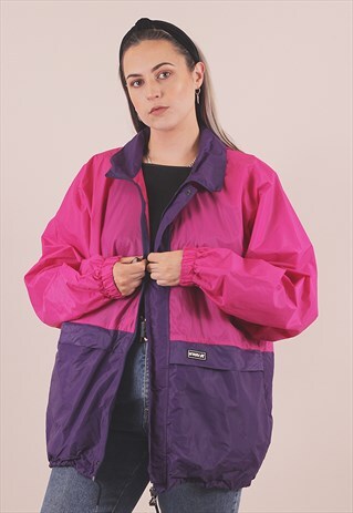 VINTAGE K-WAY COLOUR BLOCK WINDBREAKER JACKET /A4112