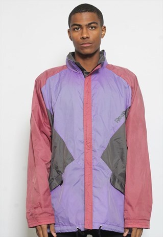 VINTAGE REEBOK LOGO TRACK JACKET PURPLE