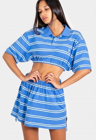 VINTAGE REWORKED POLO CO-ORD SET RALPH LAUREN TOP & SKIRT