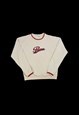 Vintage 90s Puma Embroidered Logo Sweatshirt in Cream