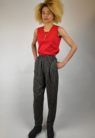VINTAGE 80'S CIRCLE PRINT TROUSERS