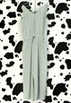 VINTAGE Y2K GREY MONOCHROME SUMMER ACTIVE V JUMPSUIT ROMPER