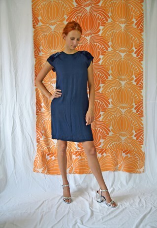 BLUE ELEGANT EVENING DRESS, VELVET DRESS