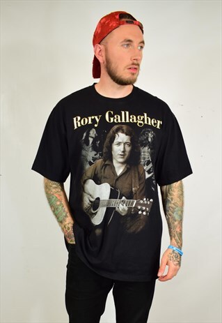 VINTAGE RORY GALLAGHER BLACK MUSIC BAND FESTIVAL T SHIRT