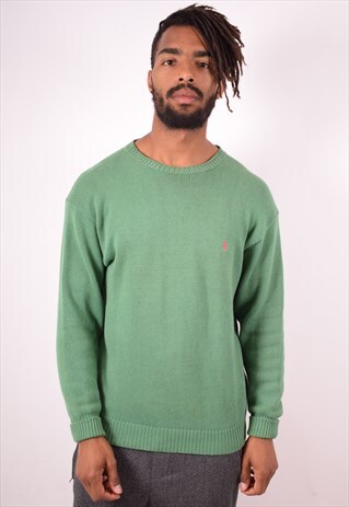 POLO RALPH LAUREN MENS VINTAGE JUMPER SWEATER LARGE 90S