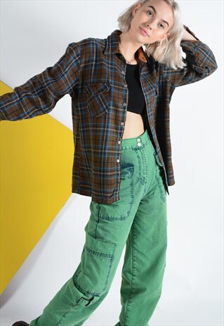 VINTAGE CHECK SHIRT IN BROWN