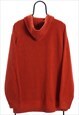 VINTAGE FRANKLIN ORANGE ZIP UP FLEECE WOMENS