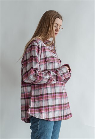 VINTAGE 90S CHECKERED GRUNGE SHIRT