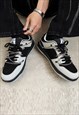 CHAIN SNEAKERS EDGY PLATFORM TRAINERS RETRO SHOES IN BLACK