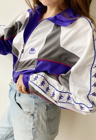 VINTAGE 90S FULL ZIP KAPPA LOGO TRACKSUIT JACKET SWEATSHIRT
