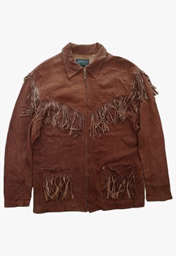 Vintage Ralph Lauren Leather Jacket With Tassels