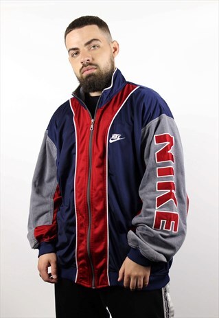 VINTAGE NIKE TRACK TOP BIG LOGO JACKET SZ XXL