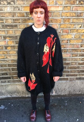 1980'S OVERSIZE MOHAIR CARDIGAN