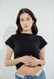 RELAXED FIT BABY TEE JET BLACK